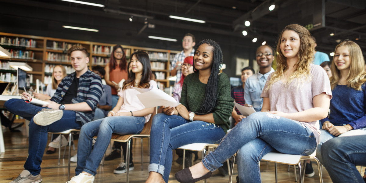 Group of international students in a class